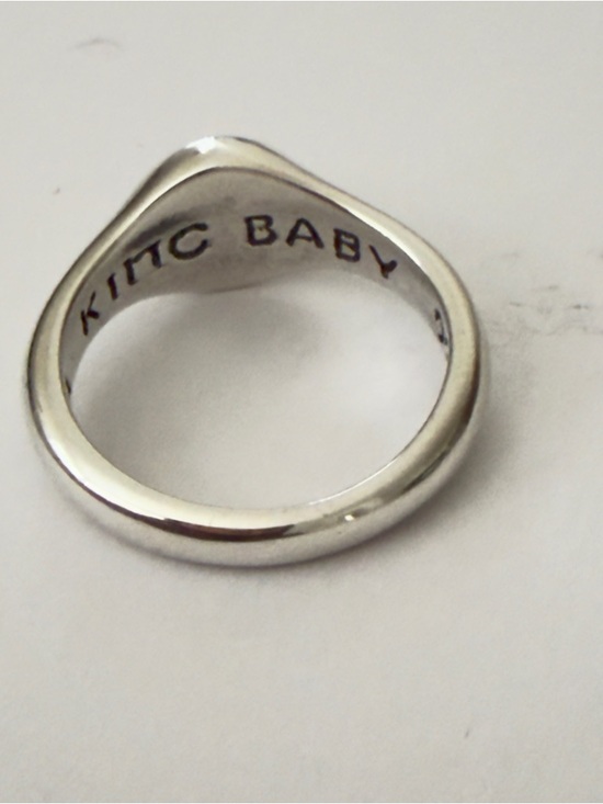 King Baby Studio Sterling Silver with Alloy Cross Motif Ring size 9.5